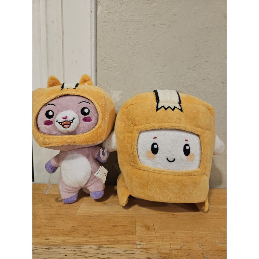 LankyBox Boxy & Foxy Plush Lot of 2 Small 6-14 in 2022 Washable